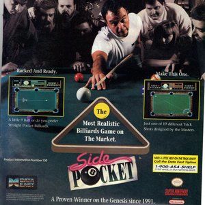 Vintage 1994 Print Ad for Side Pocket Pool - Super Nintendo PA612